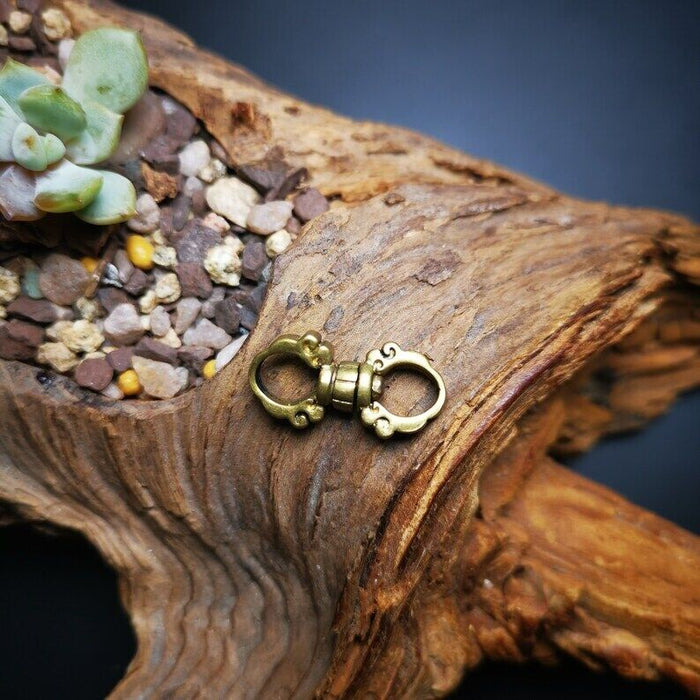 Mala Hanging Ring, Prayer Beads Accessories 0.95" - Tibetan Buddhist mala beads, detailed view