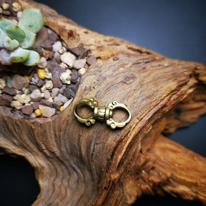 Mala Hanging Ring, Prayer Beads Accessories 0.95" - Tibetan Buddhist mala beads, detailed view