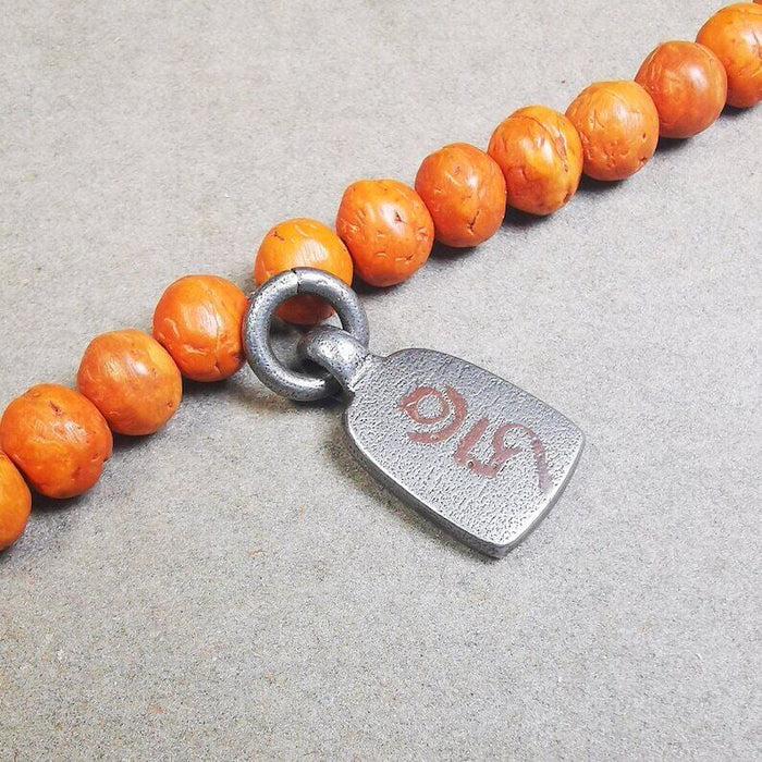Mala Pendant,Shankha Conch Amulet 0.84" - Tibetan Buddhist mala beads, view 5