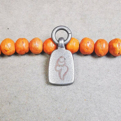 Mala Pendant,Shankha Conch Amulet 0.84" - Tibetan Buddhist mala beads, view 6