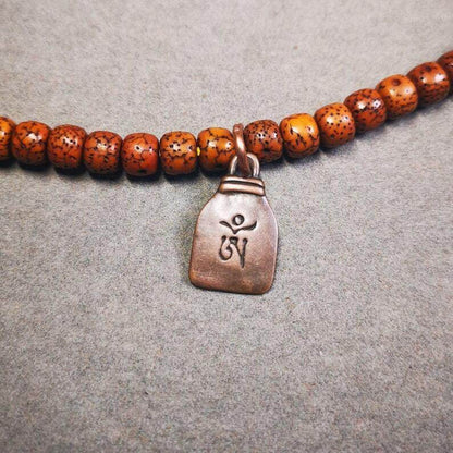 Mala Pendant,Vajrapani Amulet for Prayer Beads - Tibetan Buddhist mala beads, view 5