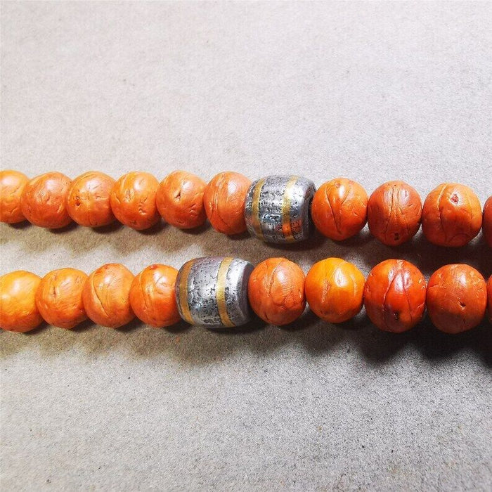 Mala Spacer Bead, Marker Beads 0.35" - Tibetan Buddhist mala beads, view 4