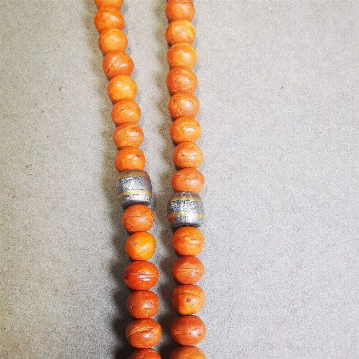 Mala Spacer Bead, Marker Beads 0.35" - Tibetan Buddhist mala beads, view 5