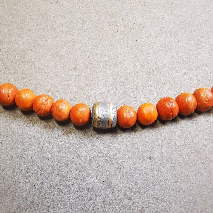 Mala Spacer Bead, Marker Beads 0.35" - Tibetan Buddhist mala beads, view 6