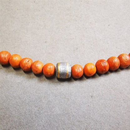 Mala Spacer Bead, Marker Beads 0.35" - Tibetan Buddhist mala beads, view 6