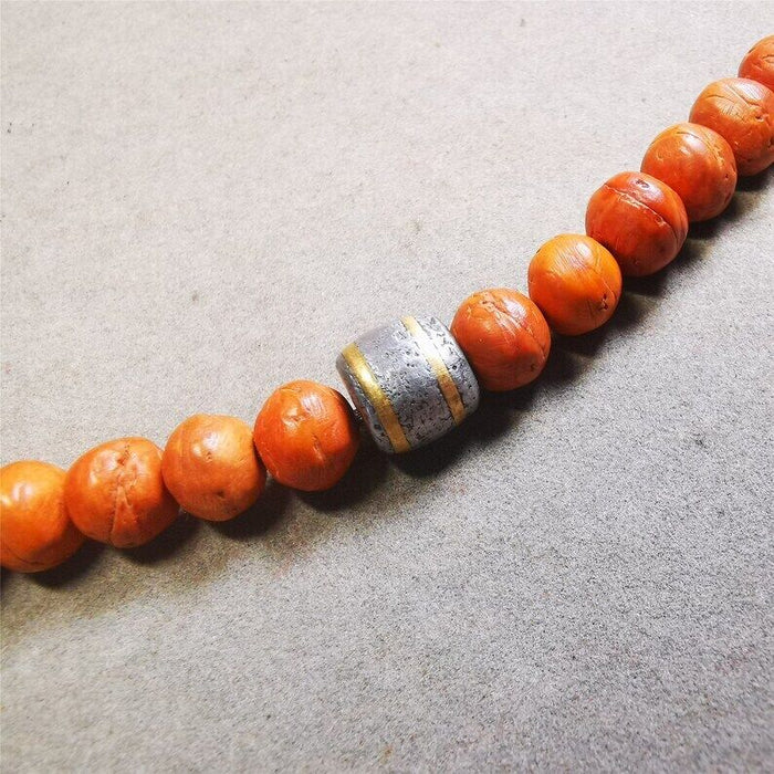 Mala Spacer Bead, Marker Beads 0.35" - Tibetan Buddhist mala beads, view 7