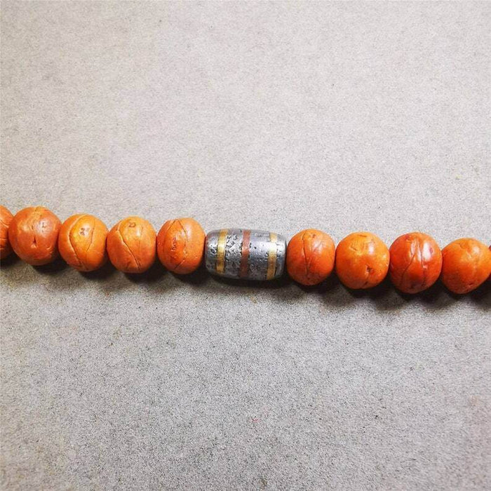 Mala Spacer Bead,Cold Iron Stripe Marker Beads for Prayer Beads Necklace - Tibetan Buddhist mala beads, view 4