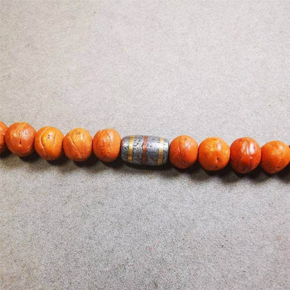 Mala Spacer Bead,Cold Iron Stripe Marker Beads for Prayer Beads Necklace - Tibetan Buddhist mala beads, view 4