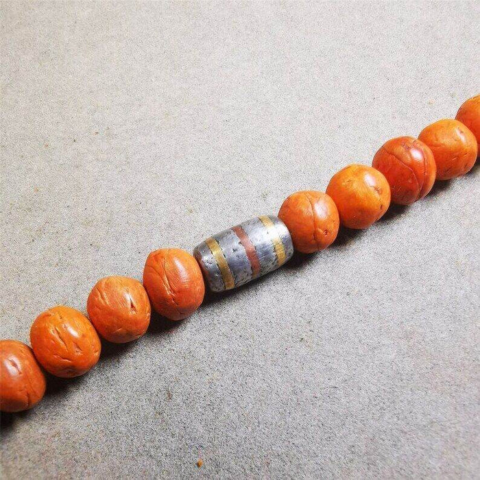 Mala Spacer Bead,Cold Iron Stripe Marker Beads for Prayer Beads Necklace - Tibetan Buddhist mala beads, view 5