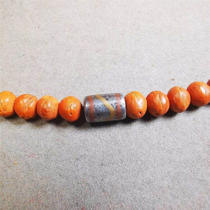 Mala Spacer Bead,Cold Iron Stripe Marker Beads for Prayer Beads Necklace - Tibetan Buddhist mala beads, view 5