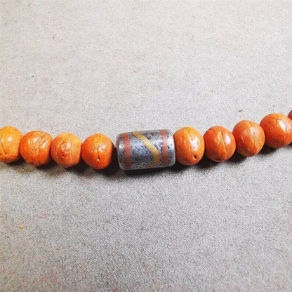 Mala Spacer Bead,Cold Iron Stripe Marker Beads for Prayer Beads Necklace - Tibetan Buddhist mala beads, view 5
