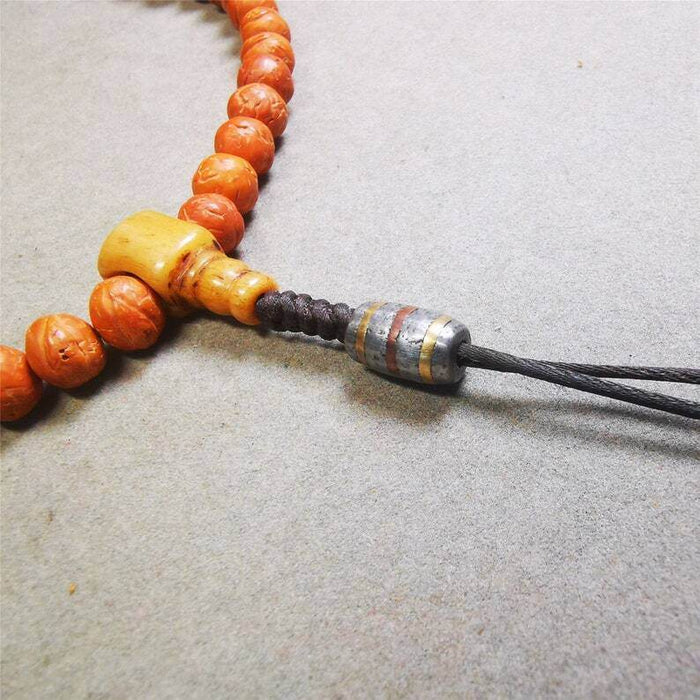 Mala Spacer Bead,Cold Iron Stripe Marker Beads for Prayer Beads Necklace - Tibetan Buddhist mala beads, view 6