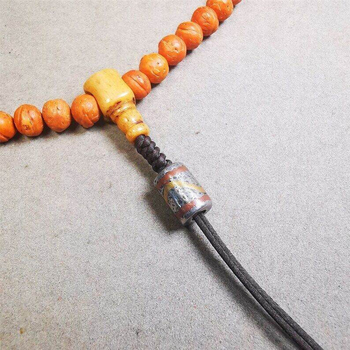 Mala Spacer Bead,Cold Iron Stripe Marker Beads for Prayer Beads Necklace - Tibetan Buddhist mala beads, view 6