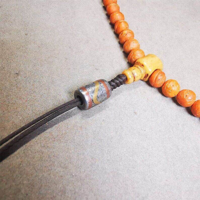 Mala Spacer Bead,Cold Iron Stripe Marker Beads for Prayer Beads Necklace - Tibetan Buddhist mala beads, view 7