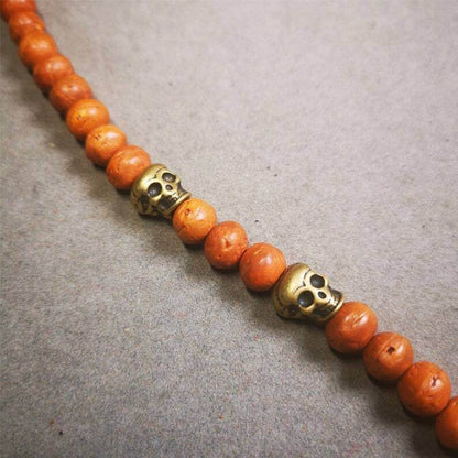 Mala Spacer Beads,Citipati Skull Marker Beads for Prayer Bead Necklace - Tibetan Buddhist mala beads, view 4