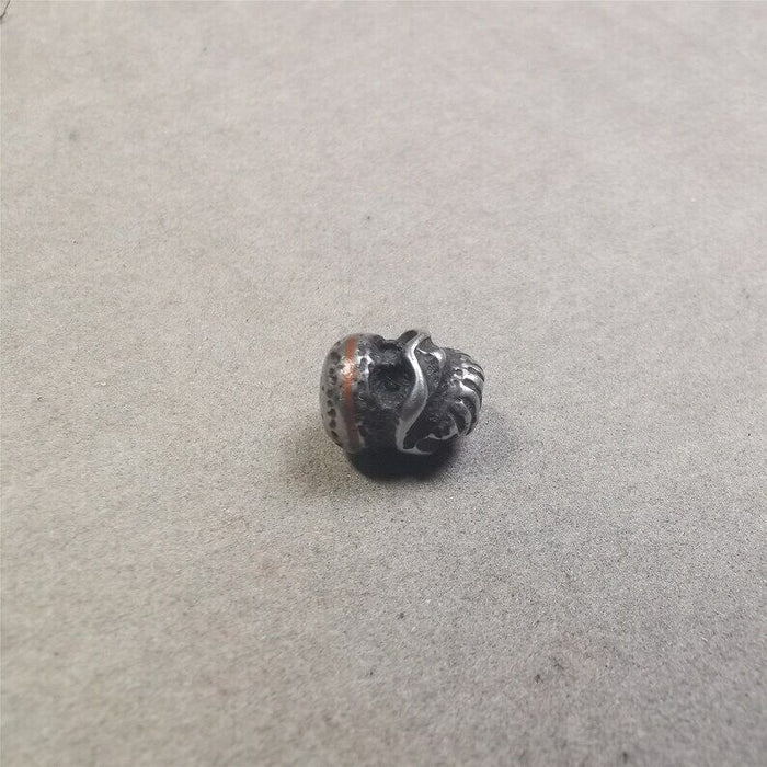 Mala Spacer Bead,Skull Citipati Marker Bead 0.43" - Tibetan Buddhist mala beads, view 6