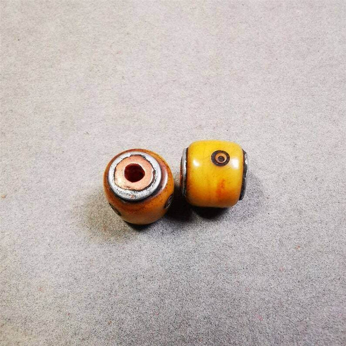 Mala Spacer Bead,Yak Bone Dice Marker Beads for Prayer Bead Necklace - Tibetan Buddhist mala beads, view 7