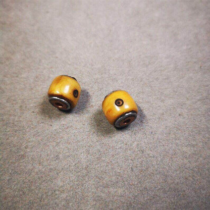 Mala Spacer Bead,Yak Bone Dice Marker Beads for Prayer Bead Necklace - Tibetan Buddhist mala beads, view 8