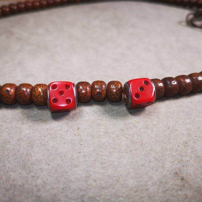 Mala Spacer Bead,Yak Bone Dice Marker Beads for Prayer Beads Necklace - Tibetan Buddhist mala beads, view 6