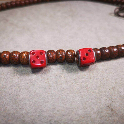 Mala Spacer Bead,Yak Bone Dice Marker Beads for Prayer Beads Necklace - Tibetan Buddhist mala beads, view 6