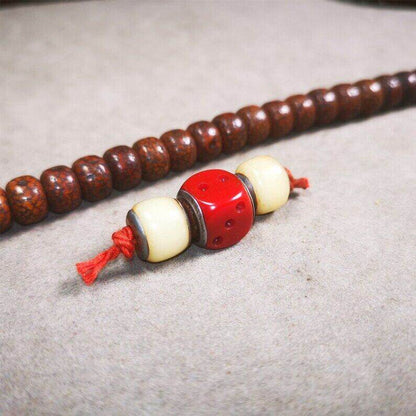 Mala Spacer Bead,Yak Bone Dice Marker Beads - Tibetan Buddhist mala beads, view 7