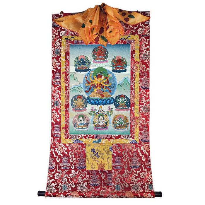 Manjusri Image - Tibetan thangka painting, view 7