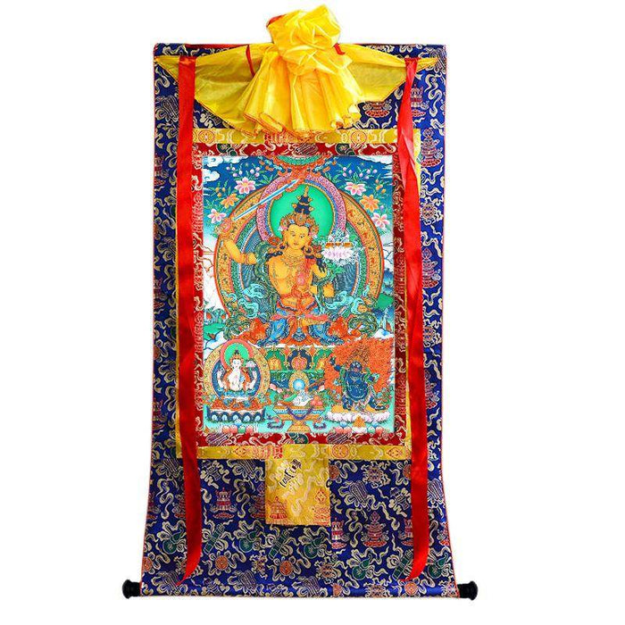 Manjusri Thangka - Tibetan thangka painting, view 4
