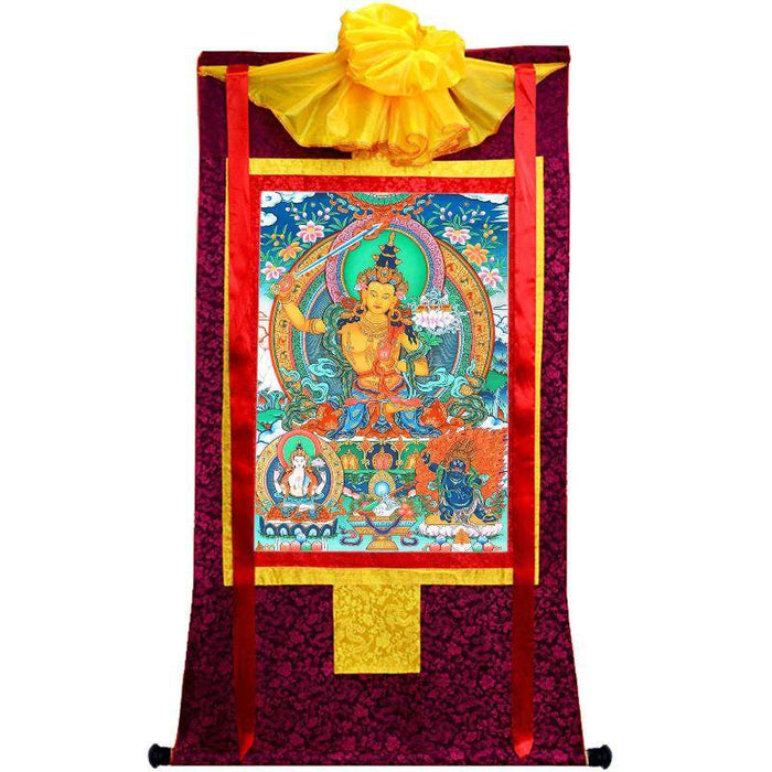 Manjusri Thangka - Tibetan thangka painting, view 5