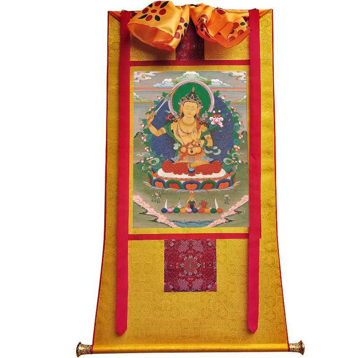 Manjusri - Tibetan thangka painting, view 6