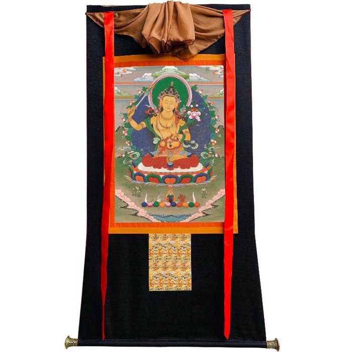 Manjusri - Tibetan thangka painting, view 8
