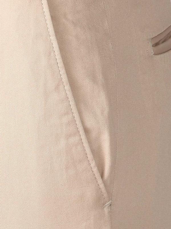 Mantova Stone Tailored Fit Cotton Trousers