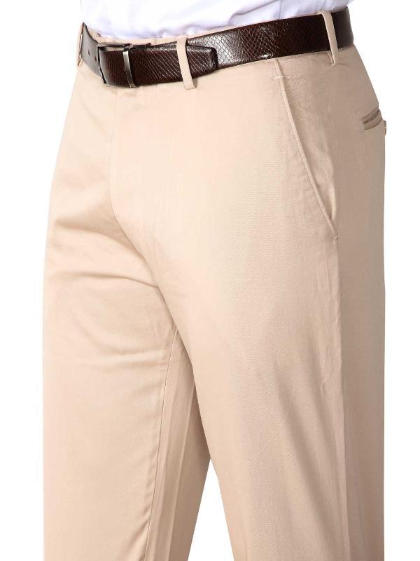 Mantova Stone Tailored Fit Cotton Trousers