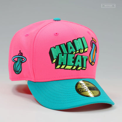MIAMI HEAT NIKE LEBRON VIII PRE HEAT INSPIRED MIAMI VICE NEW ERA FITTED CAP