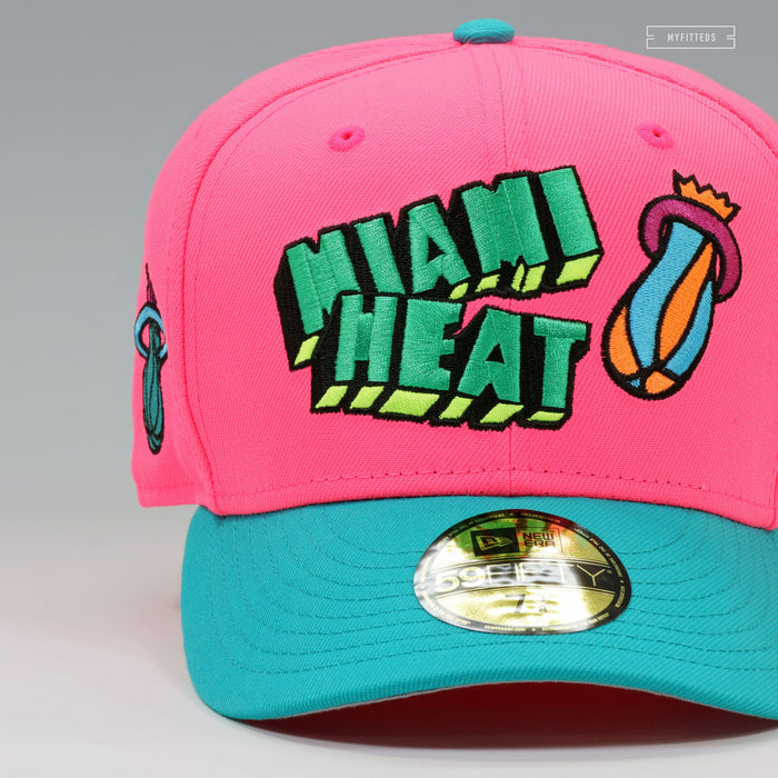 MIAMI HEAT NIKE LEBRON VIII PRE HEAT INSPIRED MIAMI VICE NEW ERA FITTED CAP