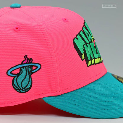 MIAMI HEAT NIKE LEBRON VIII PRE HEAT INSPIRED MIAMI VICE NEW ERA FITTED CAP
