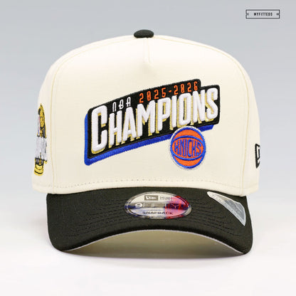 NEW YORK KNICKS 2026 NBA CHAMPIONS BANNER 9FIFTY A-FRAME NEW ERA SNAPBACK HAT