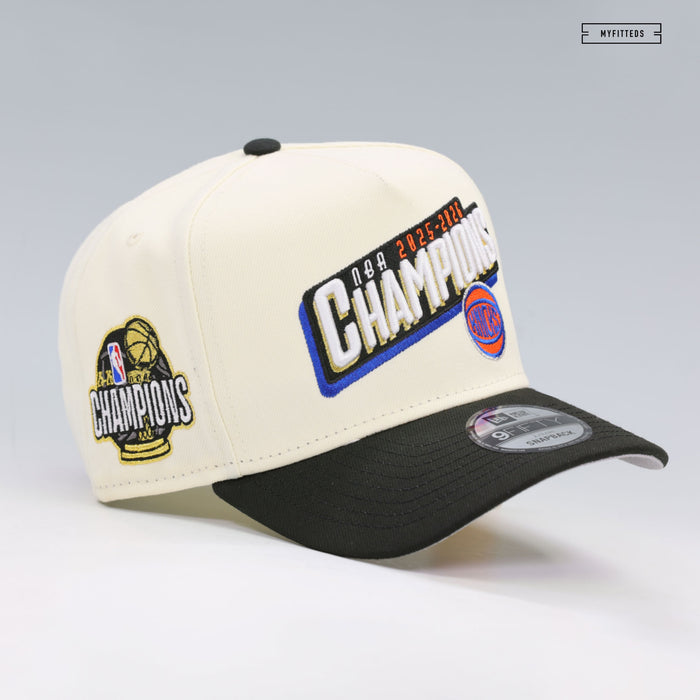 NEW YORK KNICKS 2026 NBA CHAMPIONS BANNER 9FIFTY A-FRAME NEW ERA SNAPBACK HAT