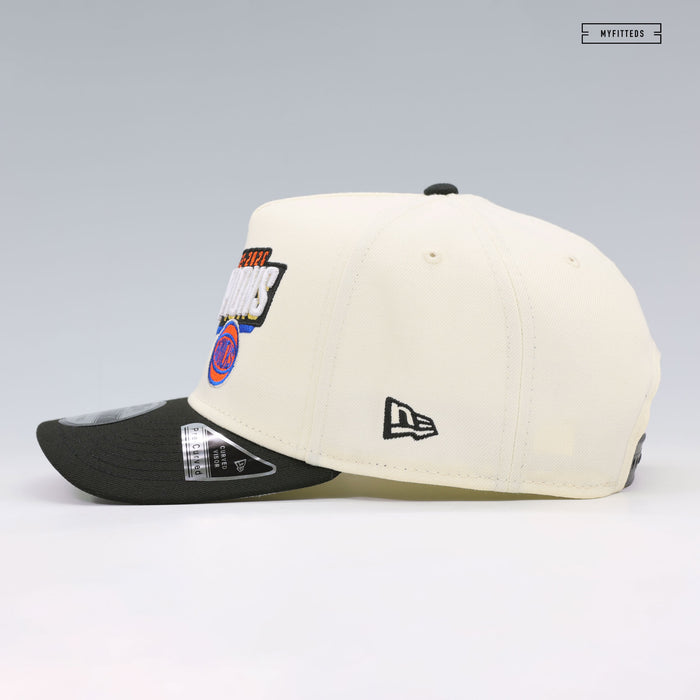 NEW YORK KNICKS 2026 NBA CHAMPIONS BANNER 9FIFTY A-FRAME NEW ERA SNAPBACK HAT