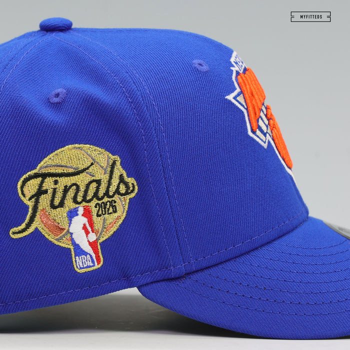NEW YORK KNICKS 2026 NBA FINALS JERSEY PATCH BLUE SAPPHIRE PRIMARY NEW ERA 9FIFTY SNAPBACK