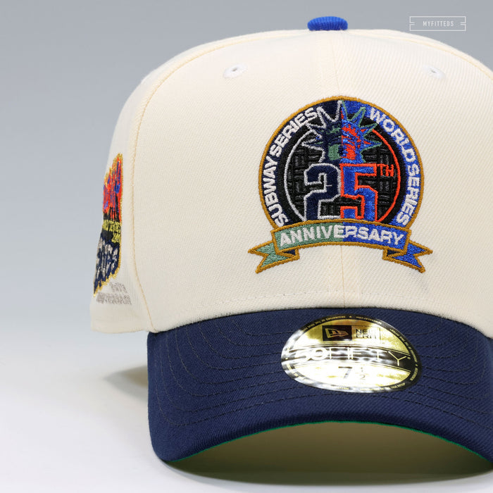 NEW YORK YANKEES AND METS 2000 WORLD SERIES SUBWAY SERIES 25TH ANNIVERSARY NEW ERA CAP
