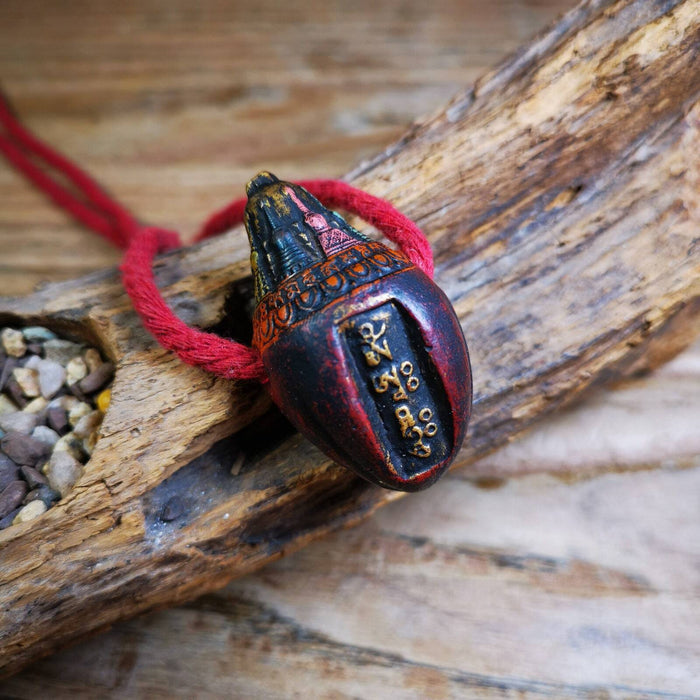 Niang La Tsa Tsa Statue Amulet 1.89" - Tibetan Buddhist amulet, front view