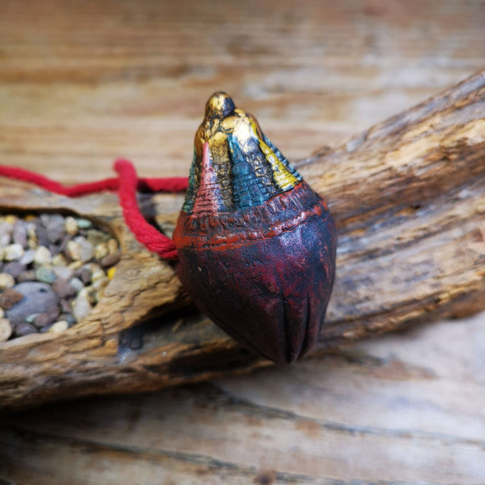 Niang La Tsa Tsa Statue Amulet,Stupa Pendant,2.52" - Tibetan Buddhist amulet, view 4