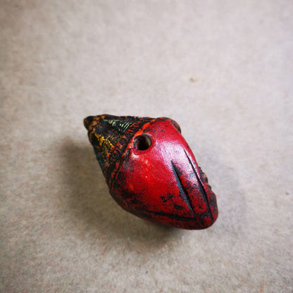 Niang La Tsa Tsa Statue Amulet,Stupa,Pagoda,2.52" - Tibetan Buddhist amulet, view 7