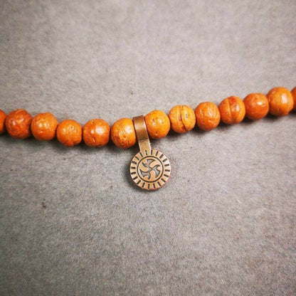 Old Buddhist Mala Counter Clip - Tibetan Buddhist mala beads, view 4