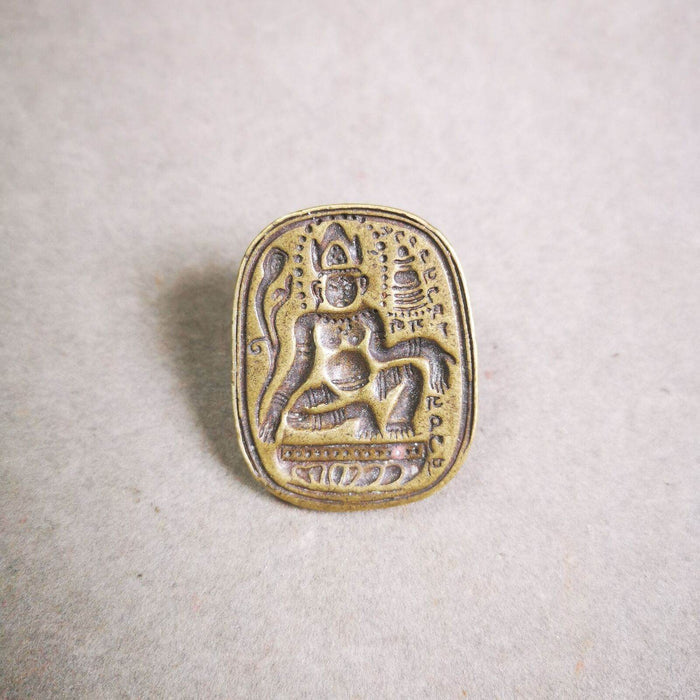 Old Style Lotus Hand Avalokiteshvara Tsa Tsa Mold - Tibetan tsa tsa mold, detailed view