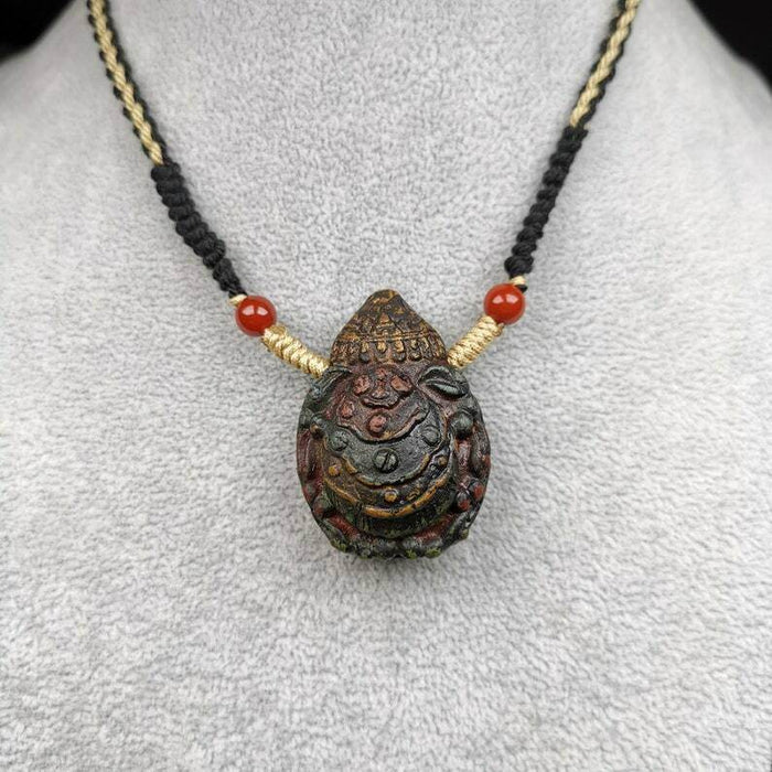 Old Tibetan Tsa Tsa Amulet, Scorpion Guru of Padmasambhava,Scorpion Terma Amulet - Tibetan tsa tsa mold, view 7