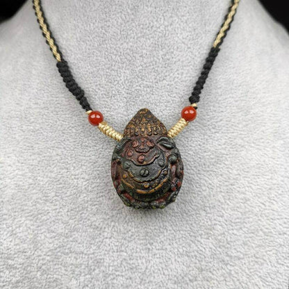 Old Tibetan Tsa Tsa Amulet, Scorpion Guru of Padmasambhava,Scorpion Terma Amulet - Tibetan tsa tsa mold, view 7