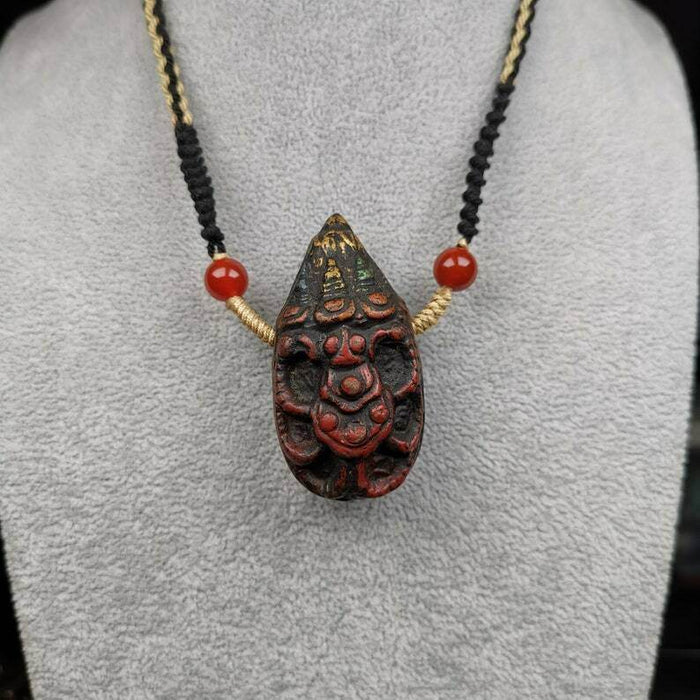 Old Tibetan Tsa Tsa Amulet, Scorpion Guru of Padmasambhava,Scorpion Terma Amulet - Tibetan tsa tsa mold, view 7
