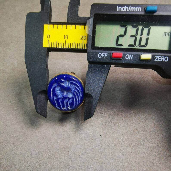 Old West Asian Ring,Made of Lapis Lazuli + Copper,From Pakistan - Tibetan Buddhist art, view 7