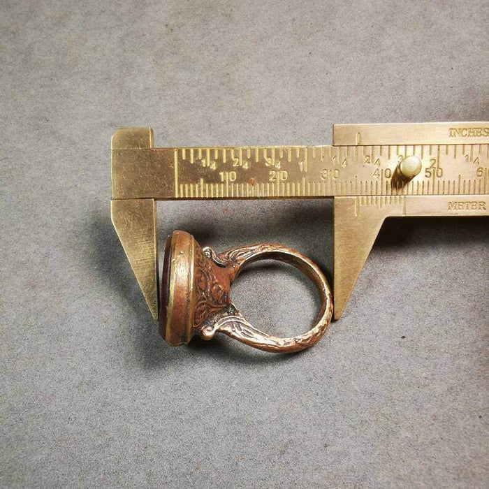 Old West Asian Ring,Made of Ruby and Copper,From Pakistan - Tibetan Buddhist art, view 8